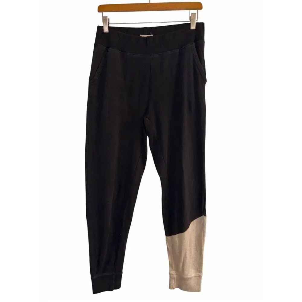 ✨Pact 100% Organic Cotton Airplane Black & Heather Colorblock Sz Large Joggers✨ - Picture 2 of 5